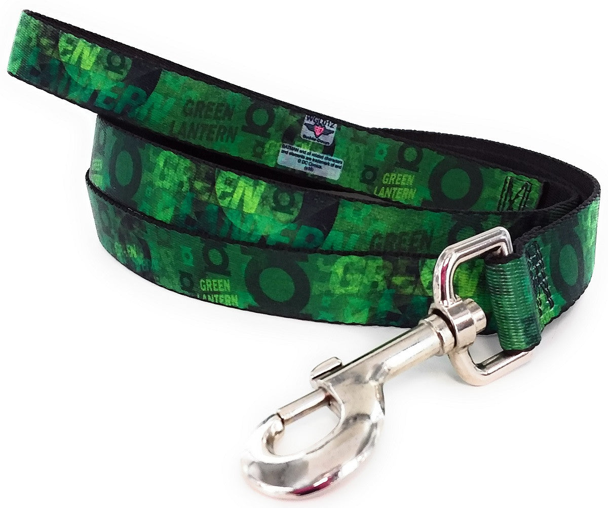 Green Lantern Logos Wrap 4 Foot Pet Leash