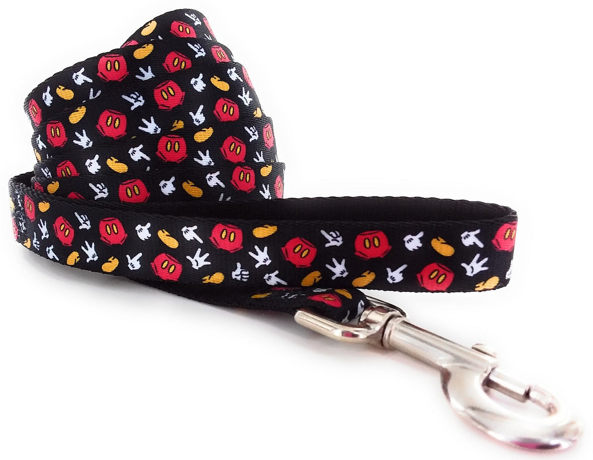 Mickey Mouse Parts Wrap 6 Foot Pet Leash