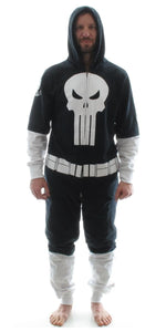 Punisher Costume Hooded Union Suit