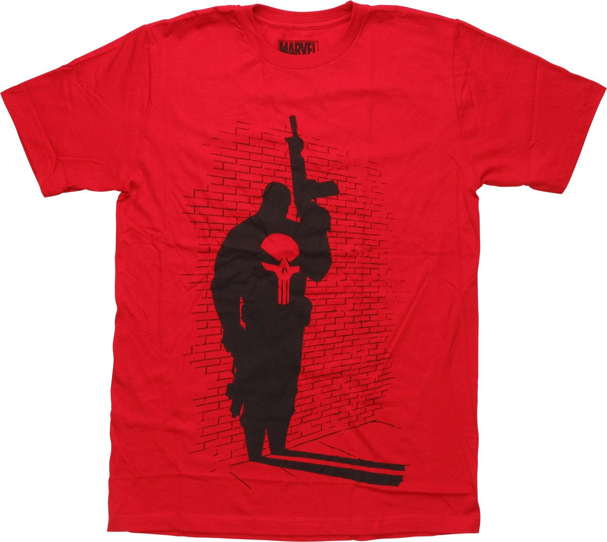 Punisher Shadow Against Brick Wall T-Shirt