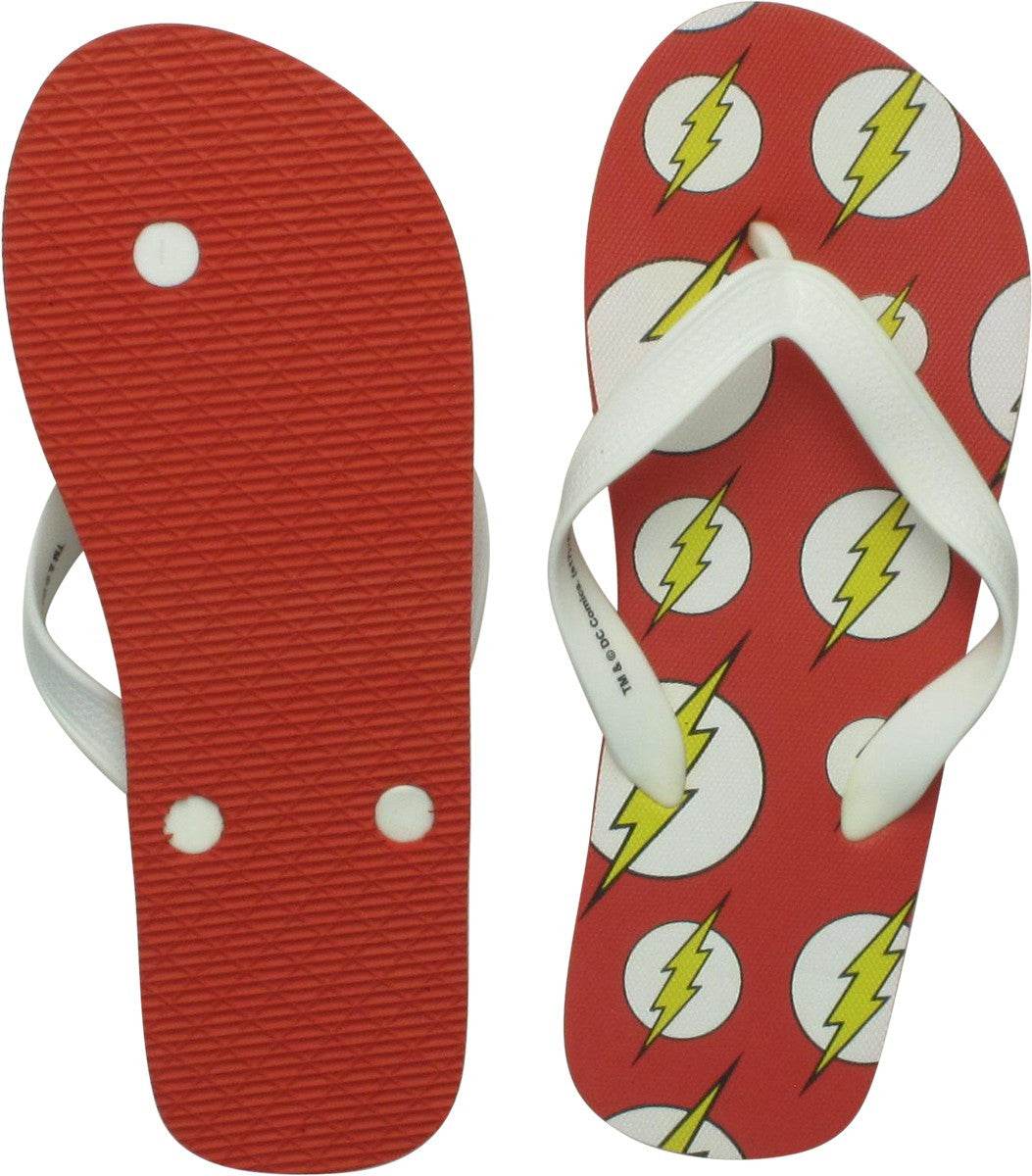Flash Logos Allover Print Red Sandals
