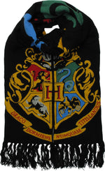 Harry Potter Hogwarts House Crests Fringed Scarf