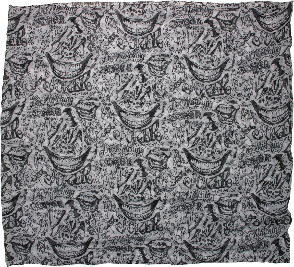 Suicide Squad Joker Tattoos Viscose Infinity Scarf