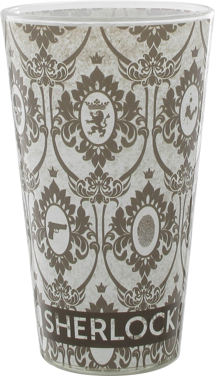 Sherlock Wallpaper Print Pint Glass