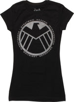 SHIELD Logo and Words Distressed Juniors T-Shirt