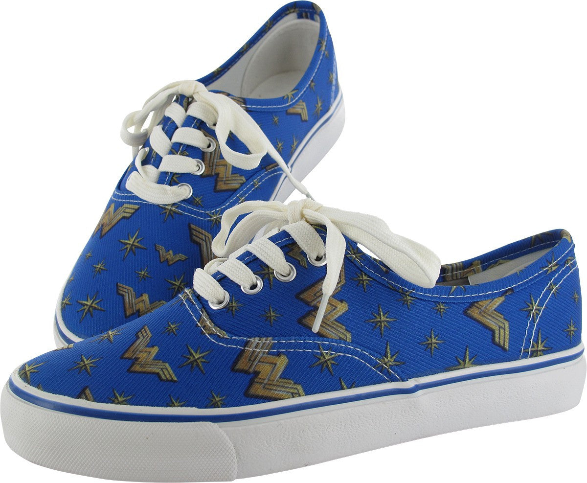 Wonder Woman Sketch Blue/Gold Unisex Lo Pro Shoes