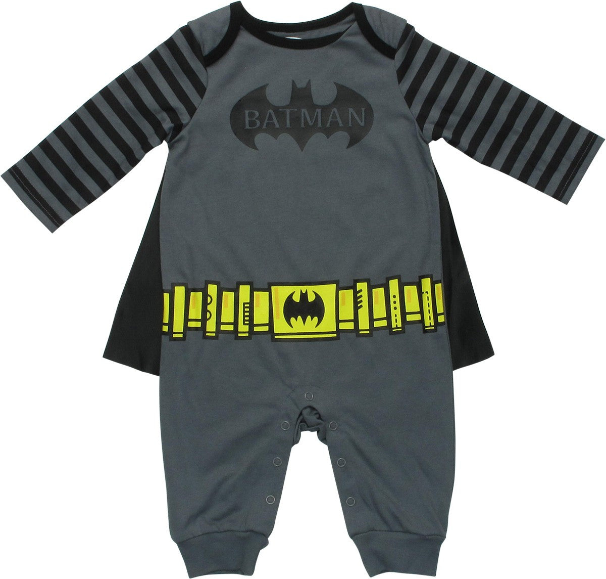 Batman Costume Caped LS Coverall Snap Suit