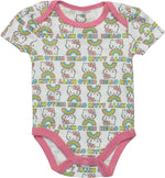 Hello Kitty Rainbow Allover Print White Snap Suit