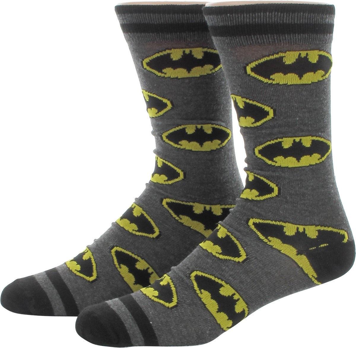 Batman Sublimated Bolts and Knit 2 Pair Socks Set