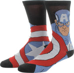 Captain America Hero Shield Logos 2 Pair Socks Set