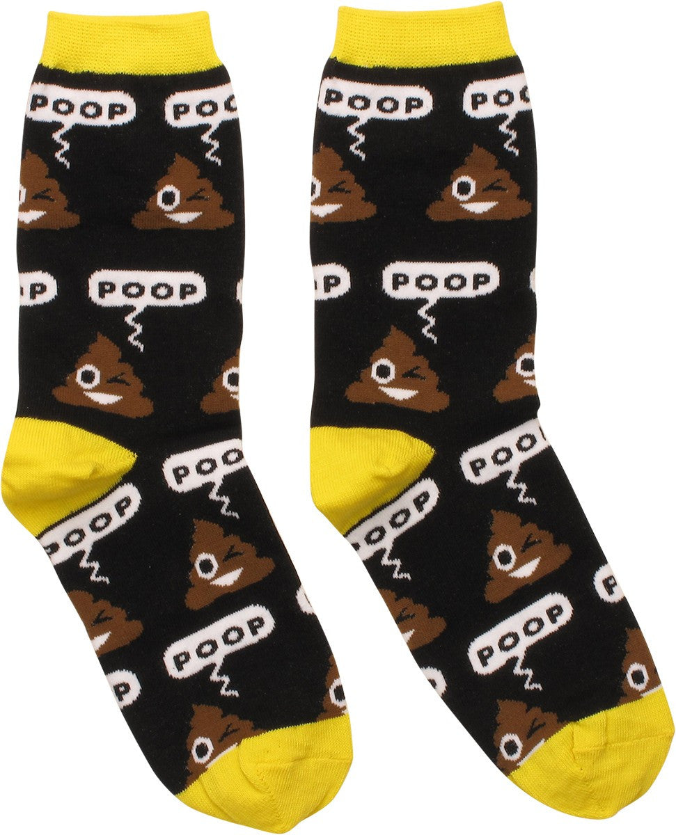 Poop Emoji Ladies Crew Socks