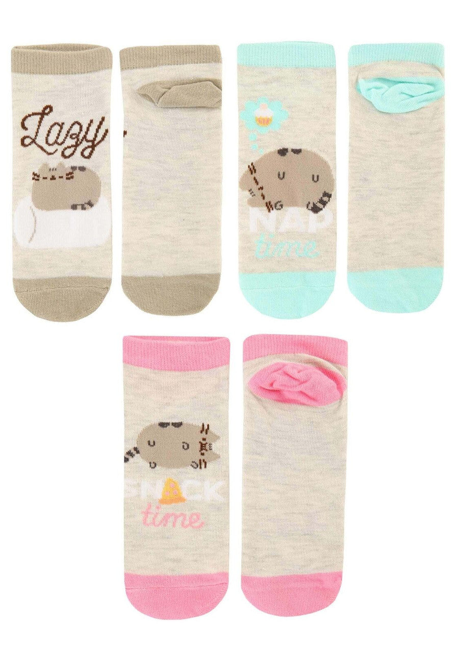 Pusheen Lazy 3 Pack Ankle Socks Set