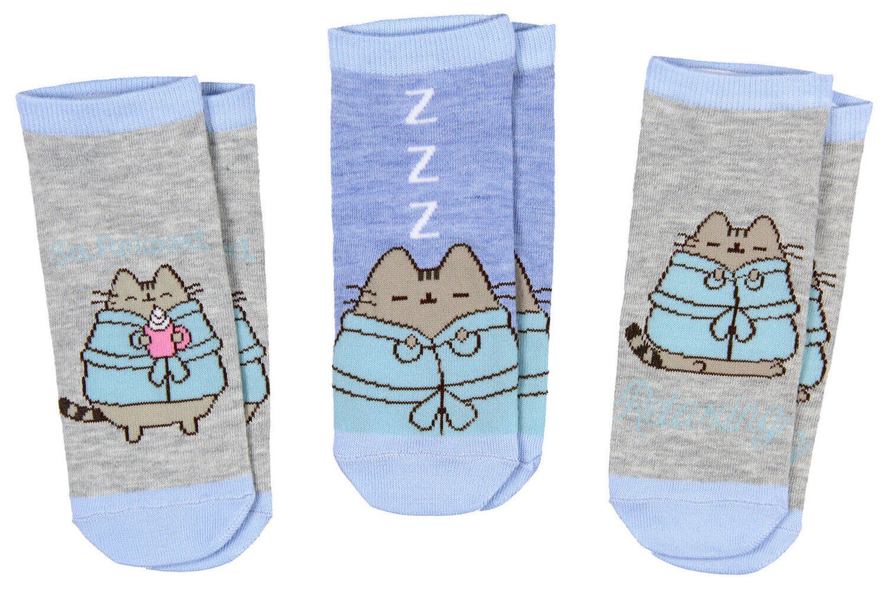Pusheen So Relaxed 3 Pack Ankle Socks Set