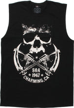Sons of Anarchy AK Cross Skull Muscle T-Shirt