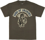 Sons of Anarchy Faux Patch Charcoal T Shirt