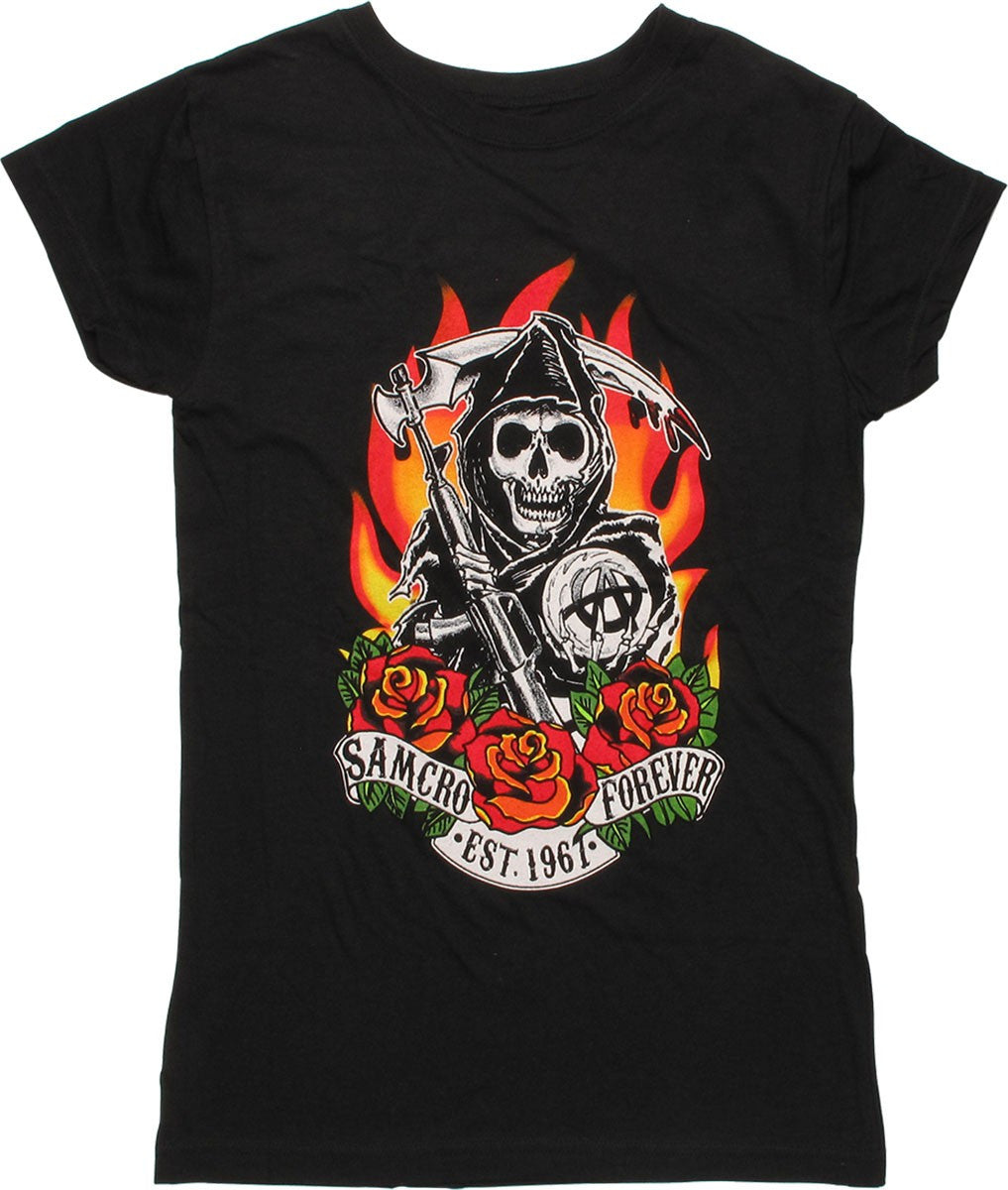Sons of Anarchy SAMCRO Flame Baby Tee