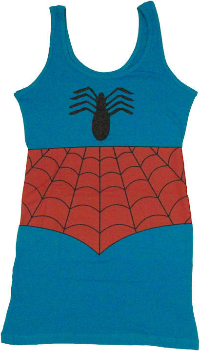 Spider Girl Blue Costume Tank Top Dress