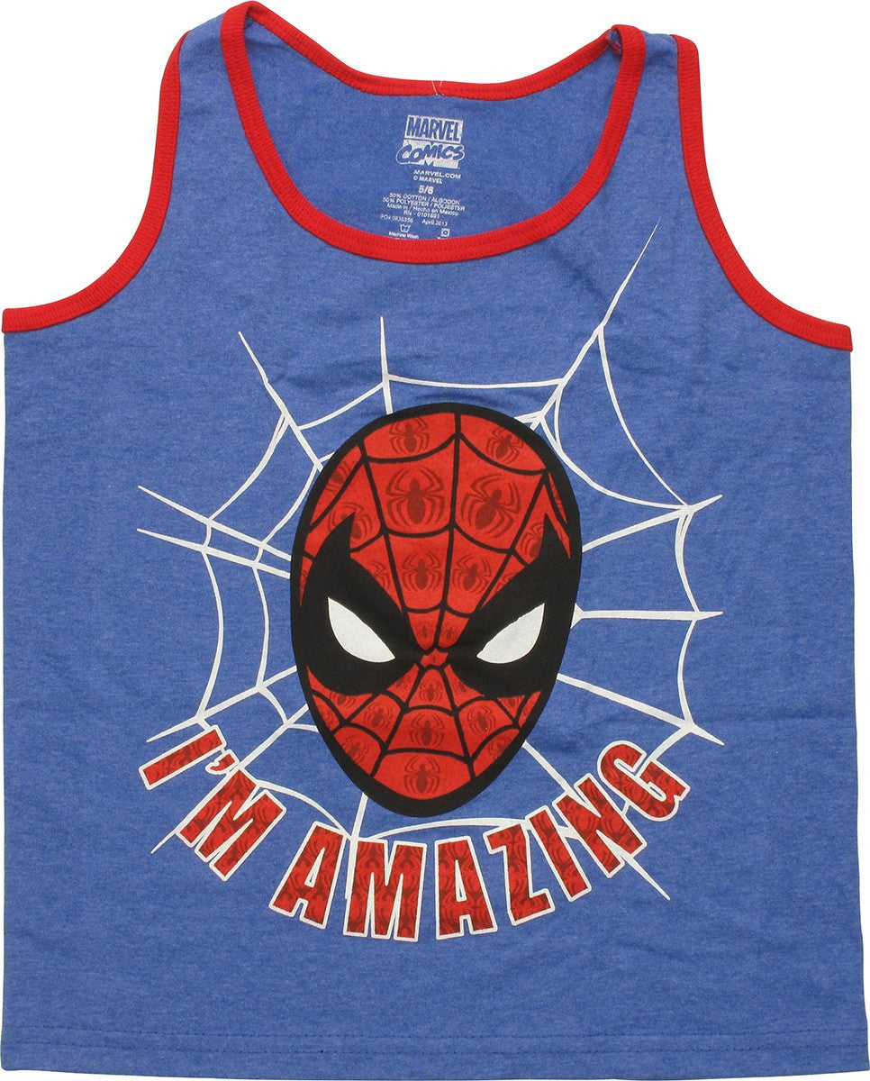 Spiderman Amazing Head Tank Top Juvenile T-Shirt