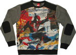 Spiderman Collage Sublimated Overlay Sweatshirt