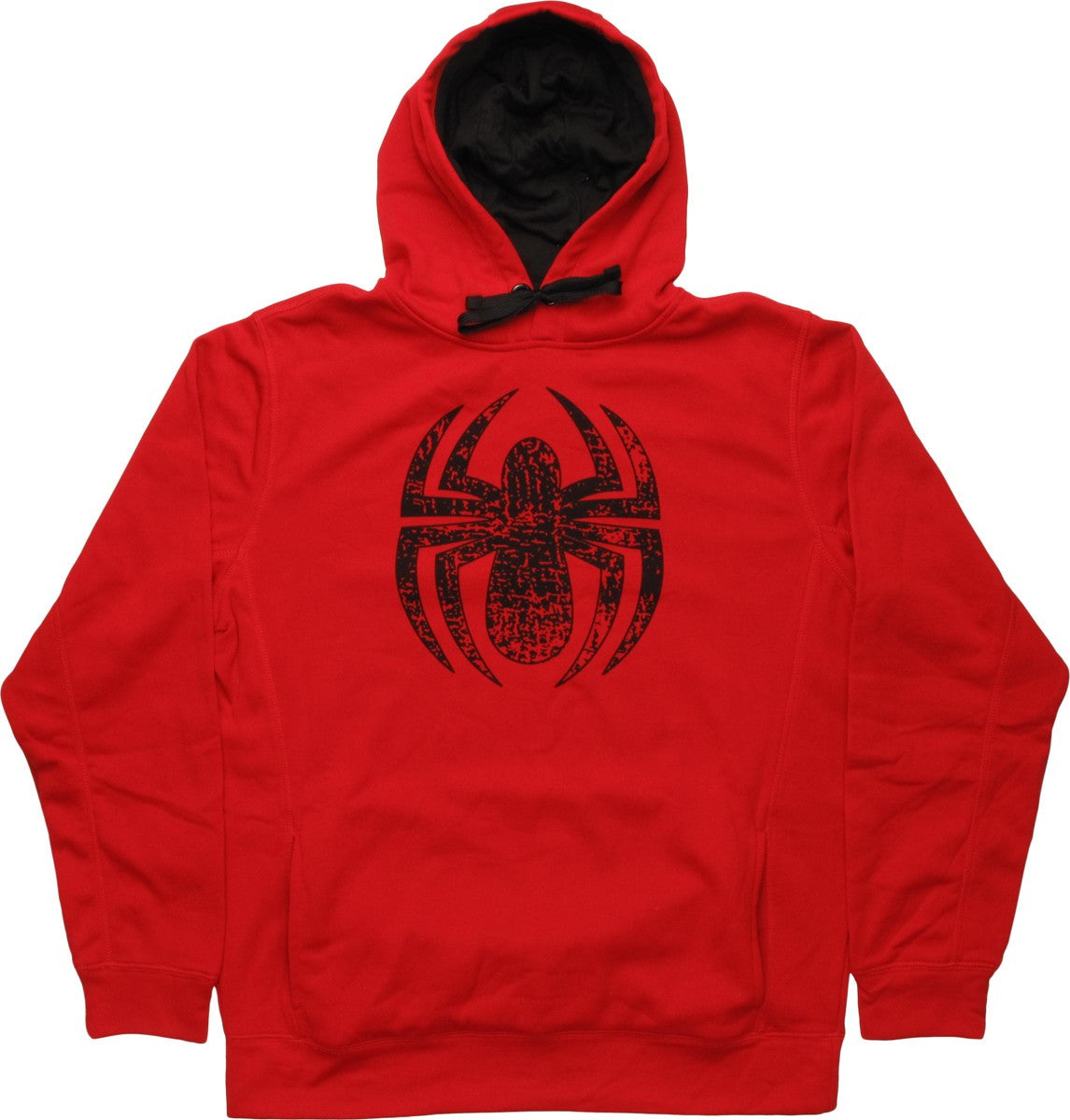 Spiderman Distressed Spider Logo Pullover Hoodie