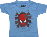 Spiderman Head Stitches HD Blue Infant T-Shirt