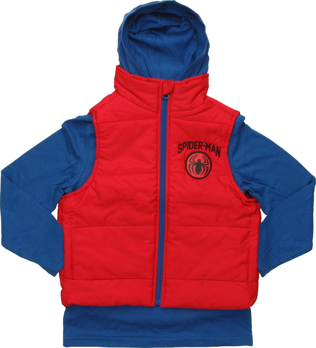 Spiderman Hooded Shirt Sleeveless Juvenile Jacket