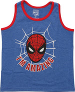 Spiderman Im Amazing Ringer Toddler Tank Top