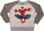 Spiderman Jump Inside Out Juvenile Sweatshirt