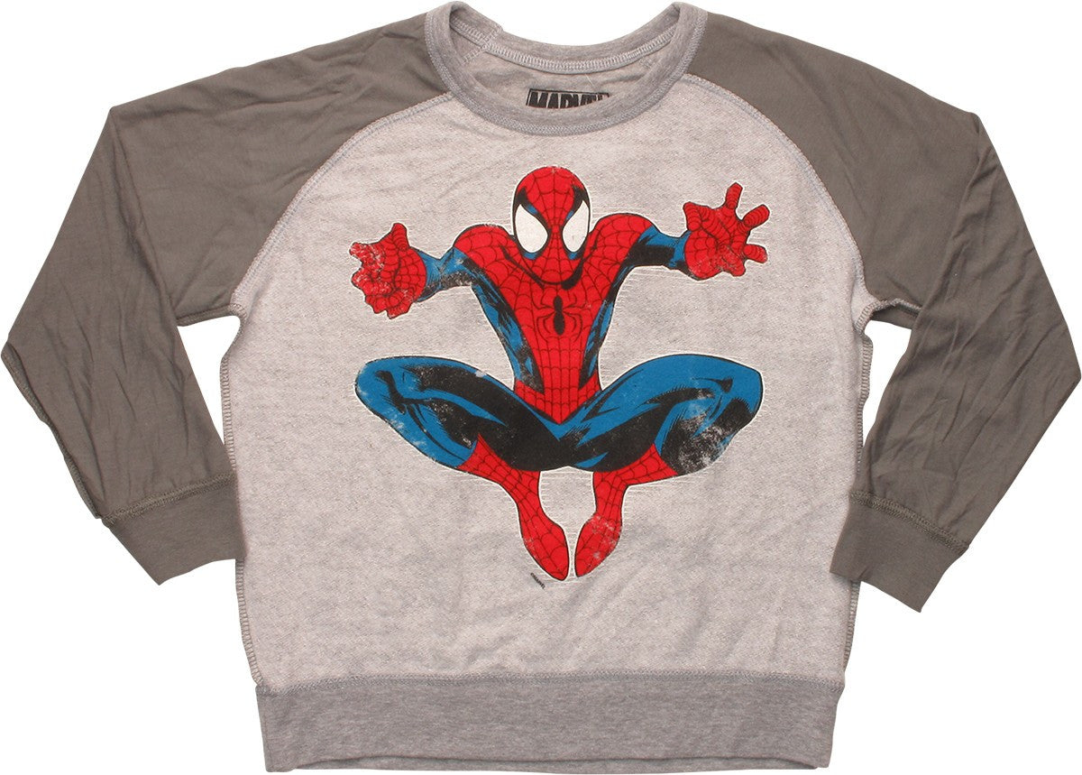 Spiderman Jump Inside Out Juvenile Sweatshirt