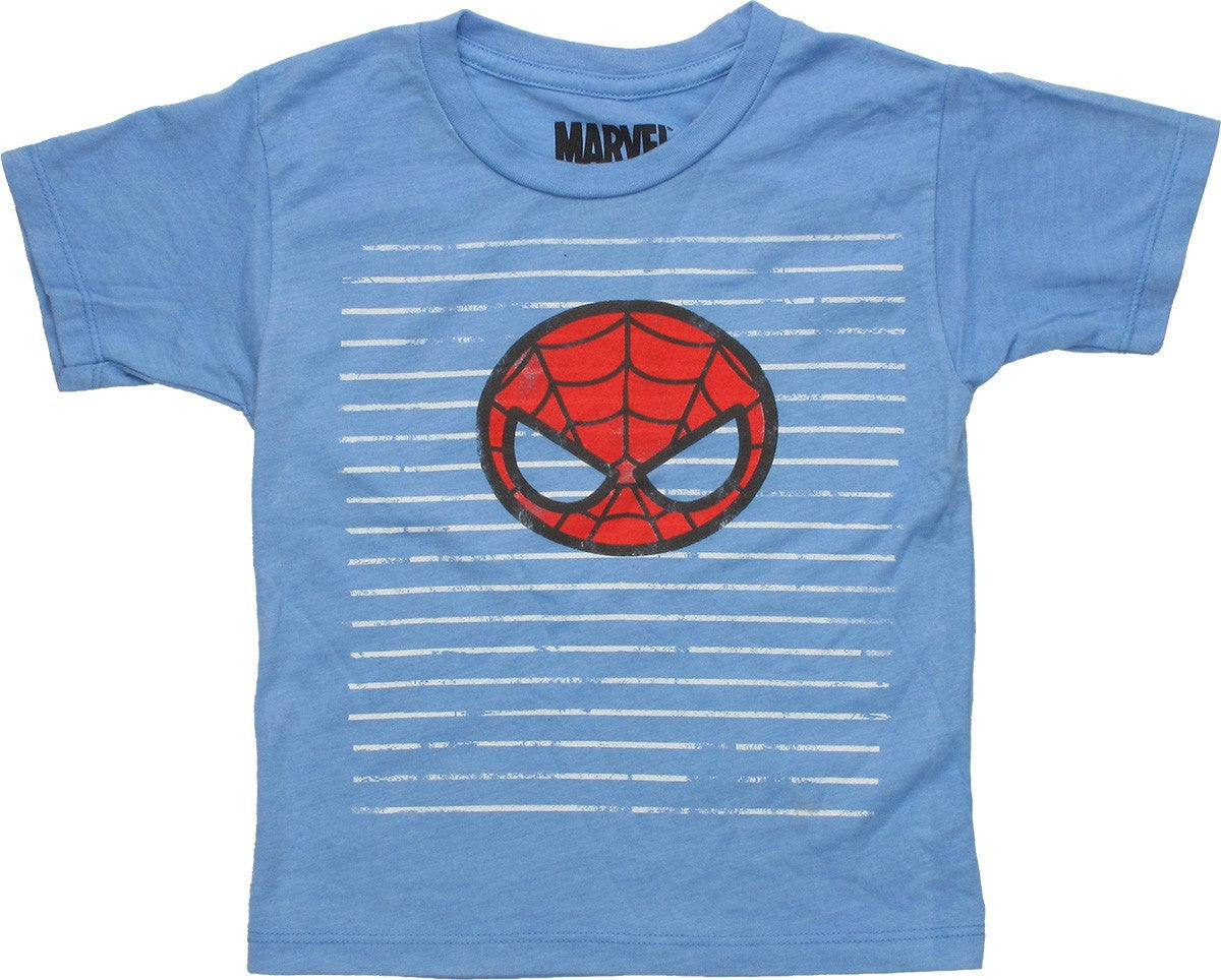 Spiderman Kawaii Mask Striped Toddler T-Shirt