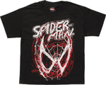 Spiderman Scribble Mask Web Slinger Youth T-Shirt
