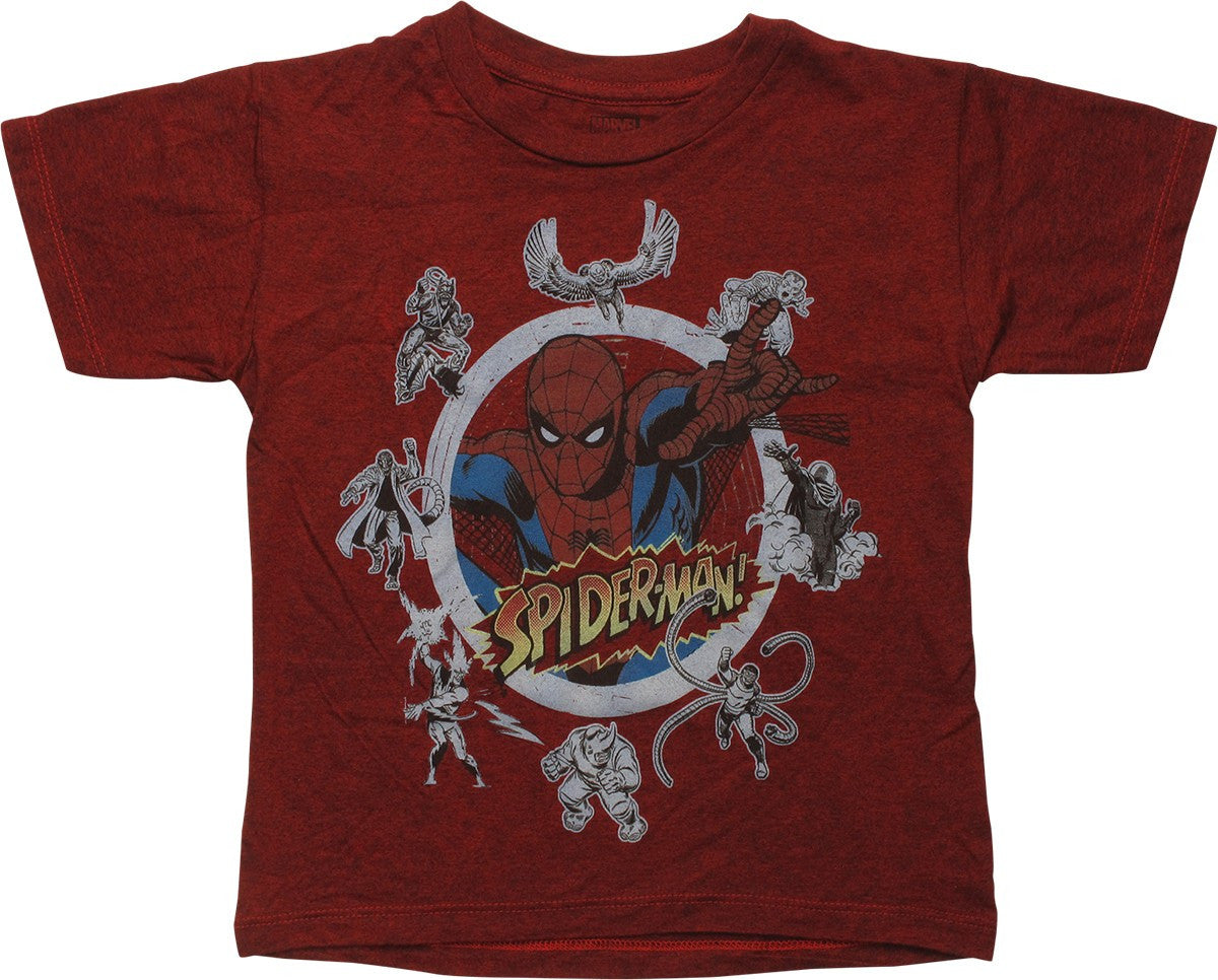 Spiderman Villain Circle Juvenile T-Shirt