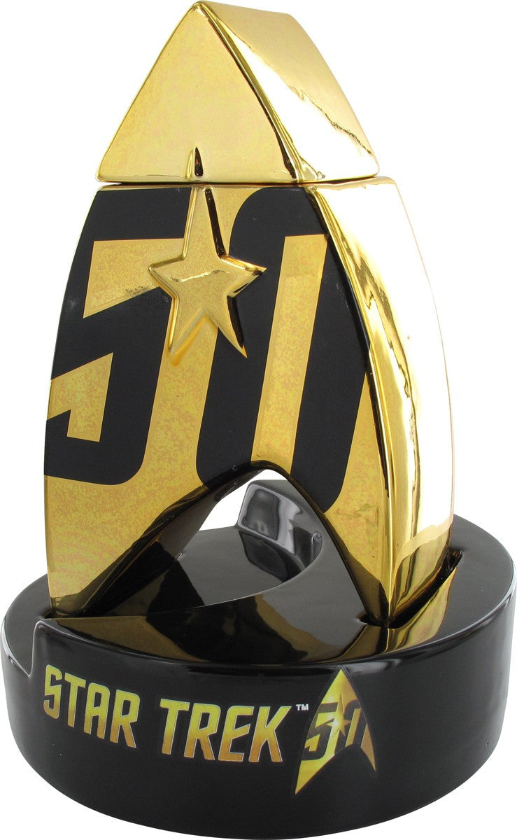 Star Trek 50th Anniversary Logo Lidded Ceramic Jar