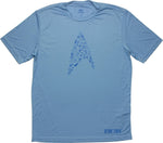 Star Trek Collage Blue Running T Shirt Sheer