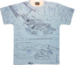 Star Trek Enterprise Blueprints Sublimated T Shirt
