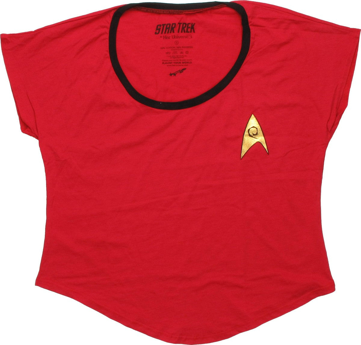 Star Trek Uhura Foil Insignia Ladies Tee