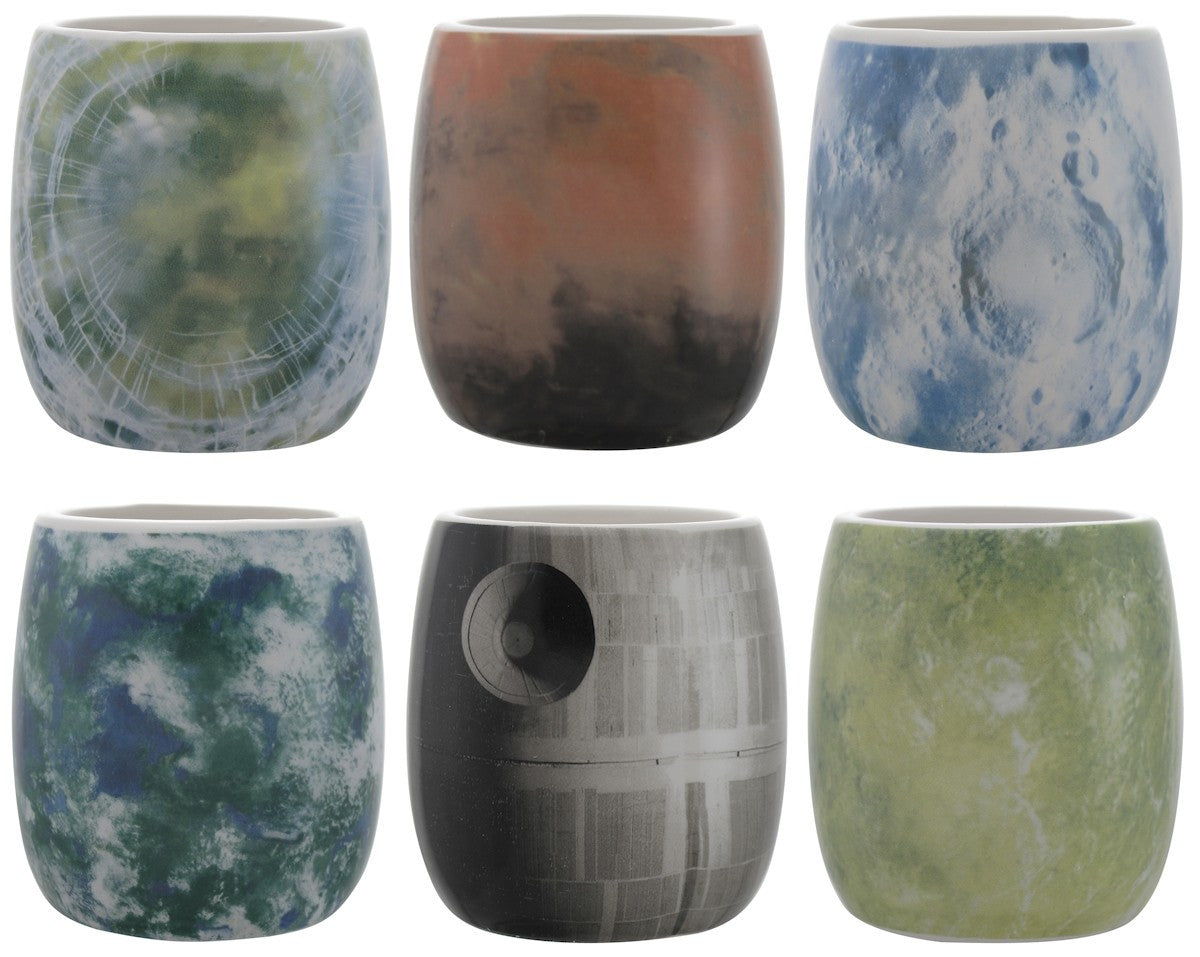 Star Wars 5 Planets and Death Star Ceramic Mug Set