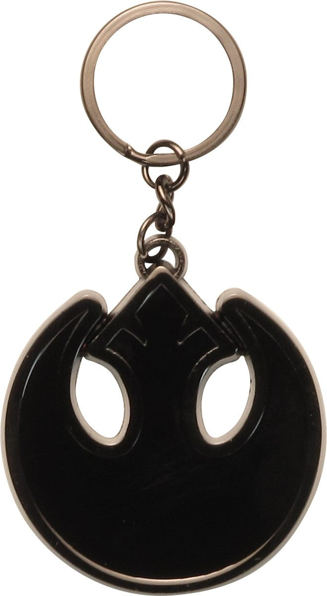Star Wars Black Rebel Logo Metal Keychain