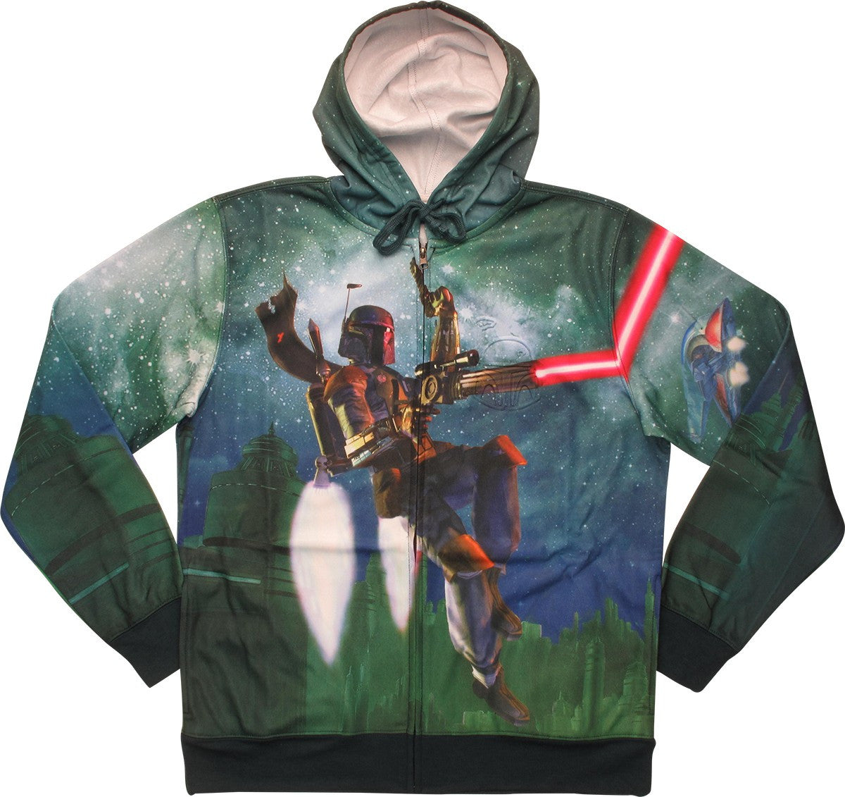 Star Wars Boba Fett Flying Sublimated Hoodie