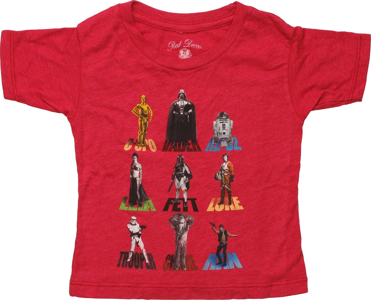 Star Wars Characters and Names Infant T-Shirt