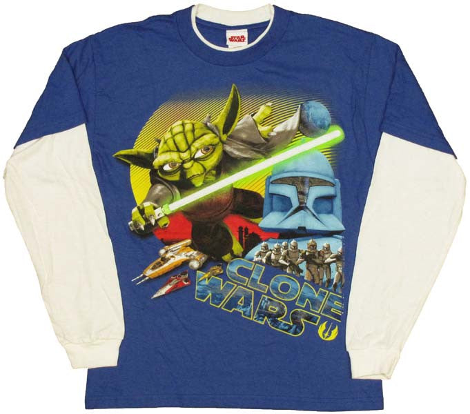 Star Wars Clone Yoda Long Sleeve Youth T Shirt