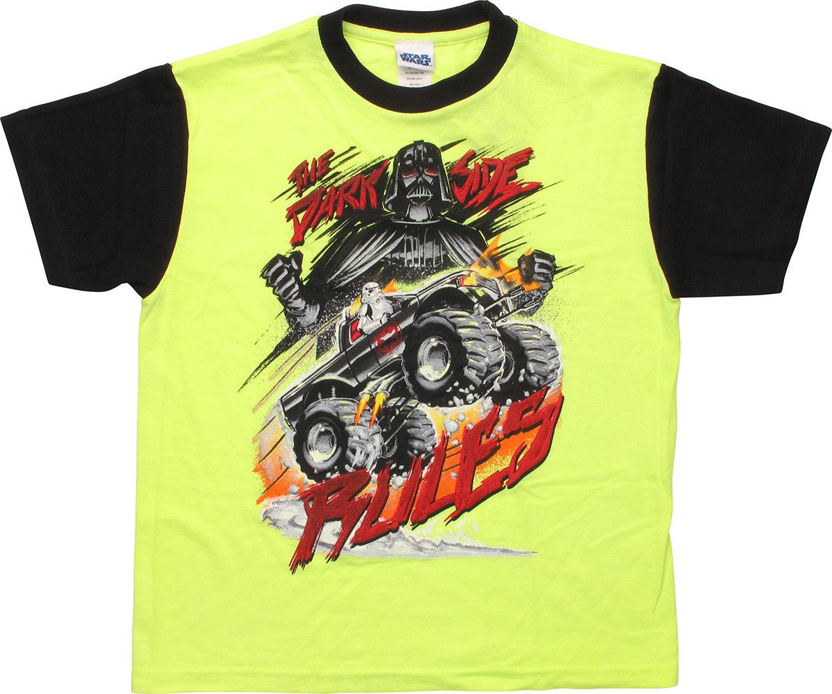 Star Wars Dark Side Rules Ringer Youth T-Shirt