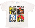 Star Wars ESB Squares White Juvenile T-Shirt