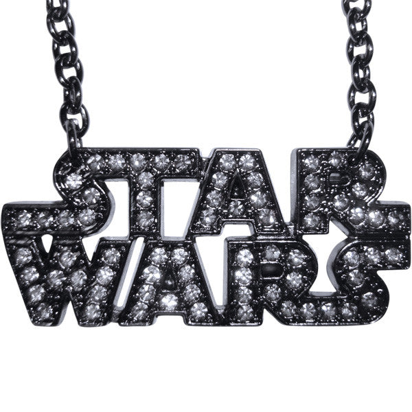 Star Wars Gem Name Black Necklace