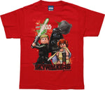 Star Wars Lego The Skywalkers Red Juvenile T-Shirt