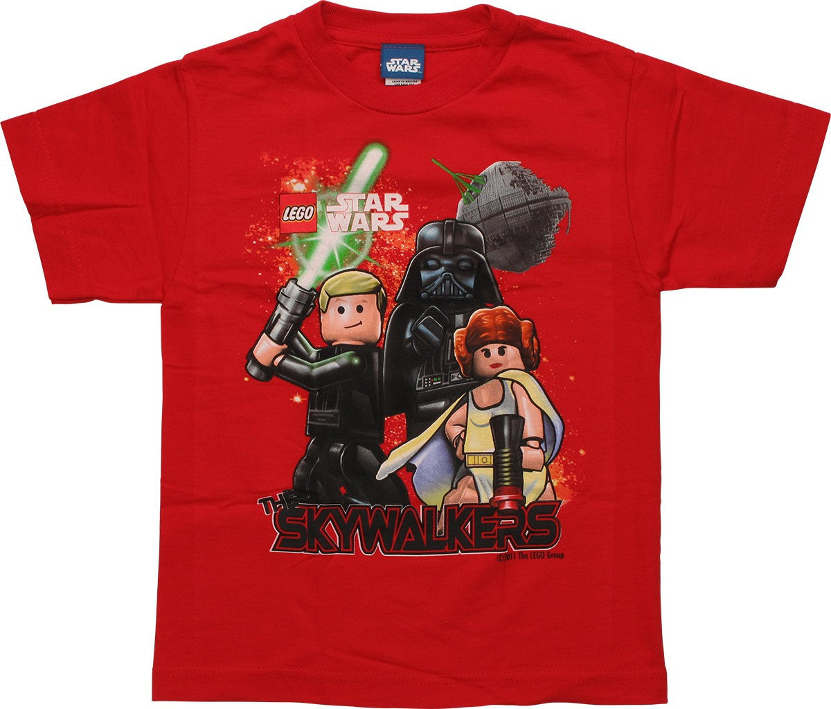 Star Wars Lego The Skywalkers Red Juvenile T-Shirt