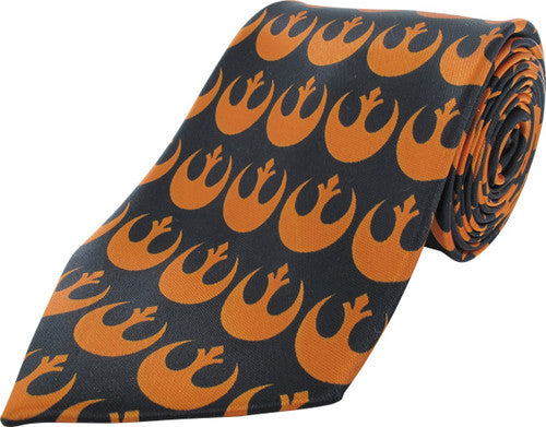 Star Wars Orange Rebel Symbol Tie
