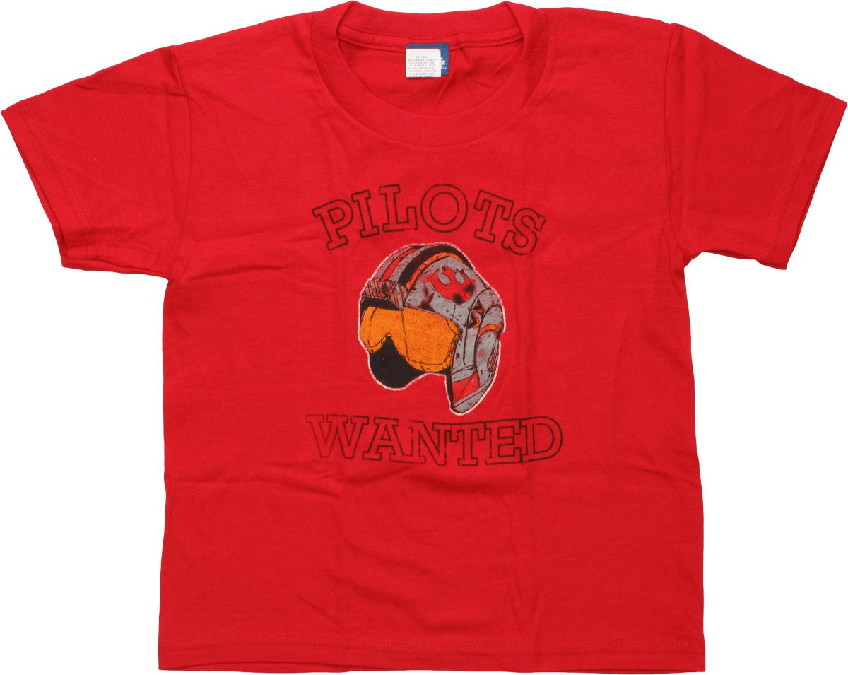 Star Wars Pilots Wanted Distressed Youth T-Shirt