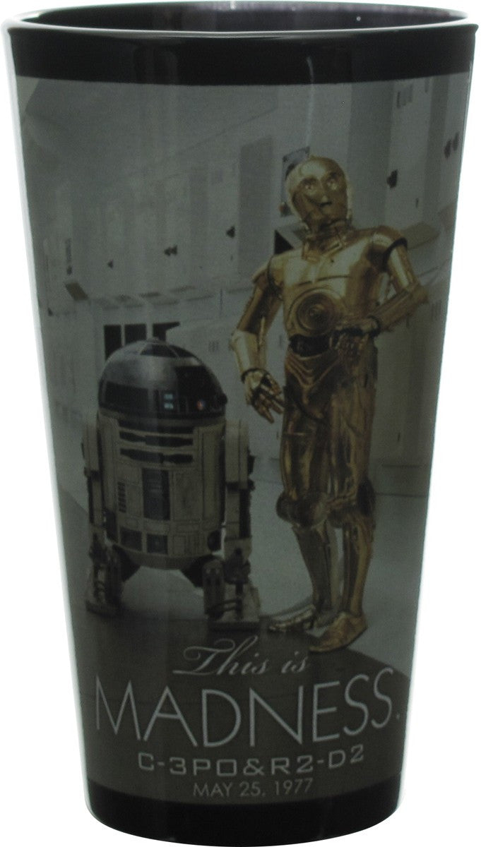 Star Wars R2-D2 & C-3PO This is Madness Pint Glass