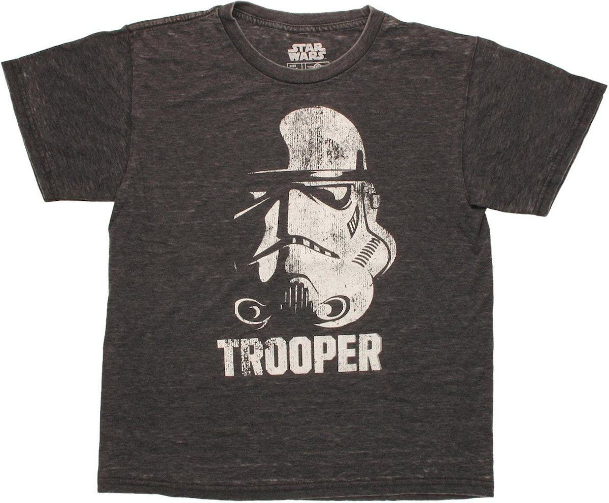 Star Wars Trooper Helmet Burnout Youth T Shirt